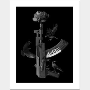 BLCK Machine gun & Ravens Posters and Art